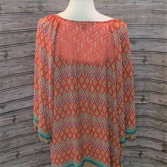🔥🔥SALE🔥🔥Zac & RACHEL Multi Colored Tunic Blouse - Picture 2 of 7